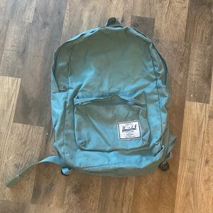Herschel Backpack Blue/Green with Red Inside